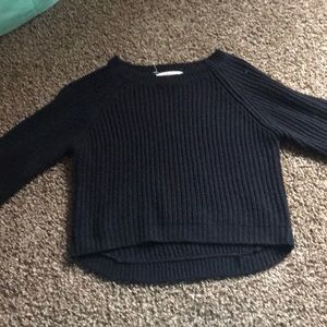 Black Cropped Sweater